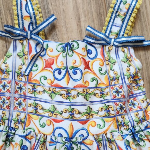 Mi LOVES beautiful girl Azuejo dress Size 4T - Picture 2 of 4